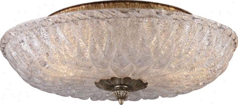 Providence Antique Silver 15" Wide Ceiling Light Fixture (k2890)