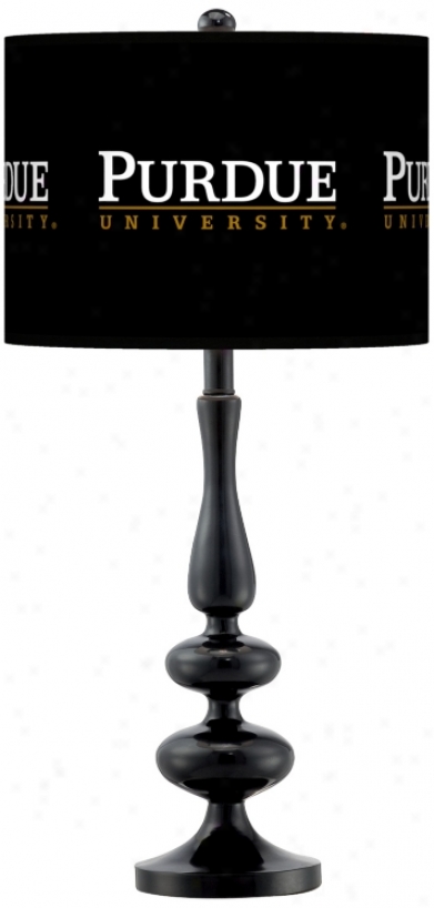 Purdue University Gloss Black Table Lamp (n5714-y3404)