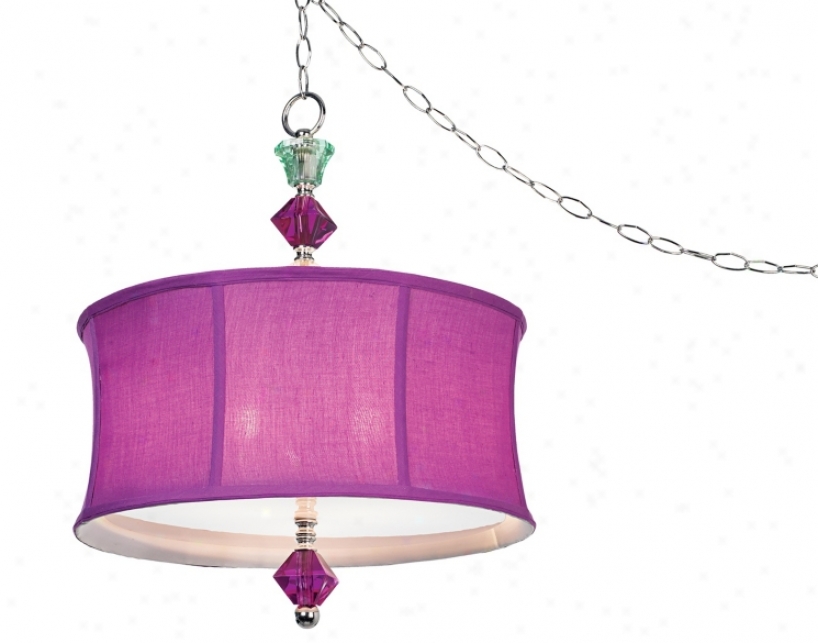 Purple Bijoux Swag Plug-in Style Pendant (06318)