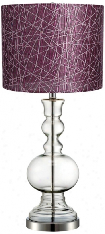 Purple Lines Balance accounts Glass Vase Table Lamp (v2846-v4688)