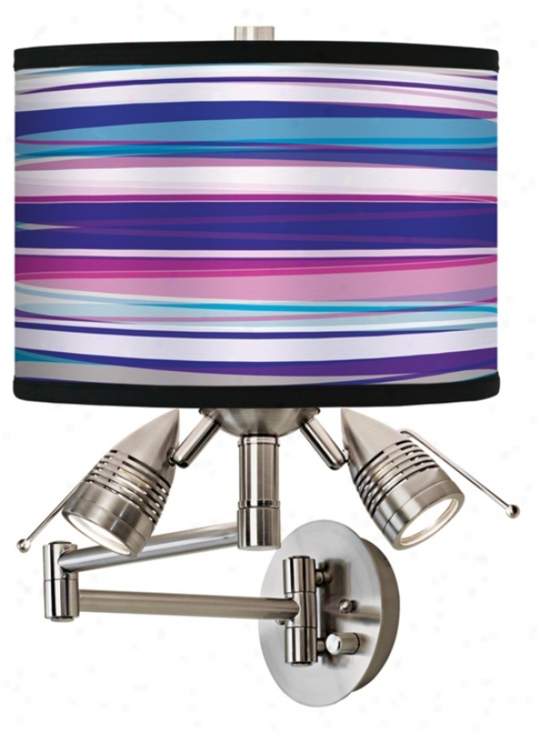 Purple Neon Giclee Swing Arm Wall Light (80379-f0995)