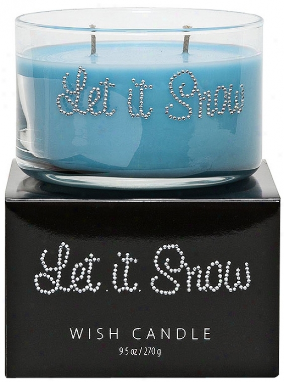 "let It Snow" Hand-jeweled Holiday Wish Candle (y2096)