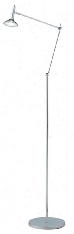 Radar Chrome Adiustable Led Floor Lamp (m1276)