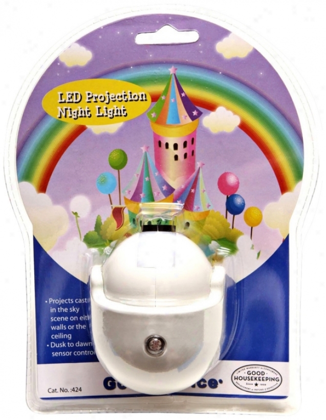 Rainbow Castle Led Projeciton Night Light (w3087)