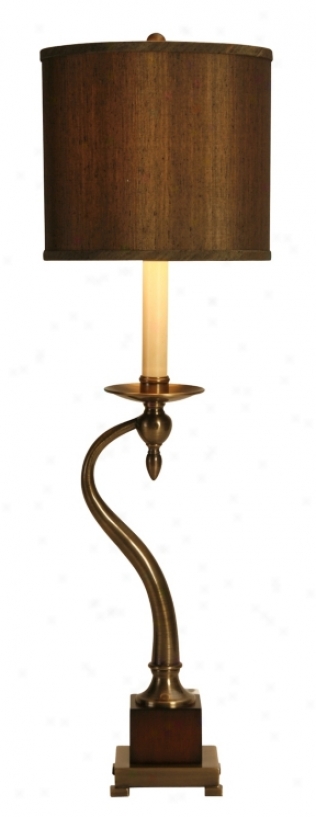 Raschela Bronze Curved Candlestick Buffet Lamp (10952)