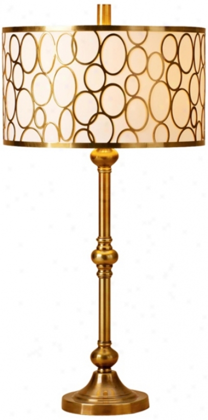 Raschella Coffee Bronze Metal Table Lamp (w9743)