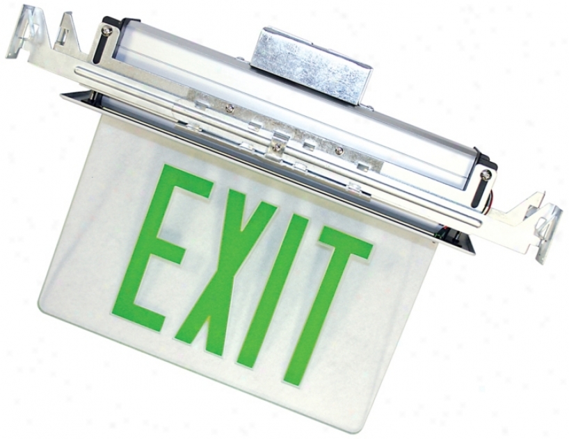 Recessed Green Led Decease Sign (49461)