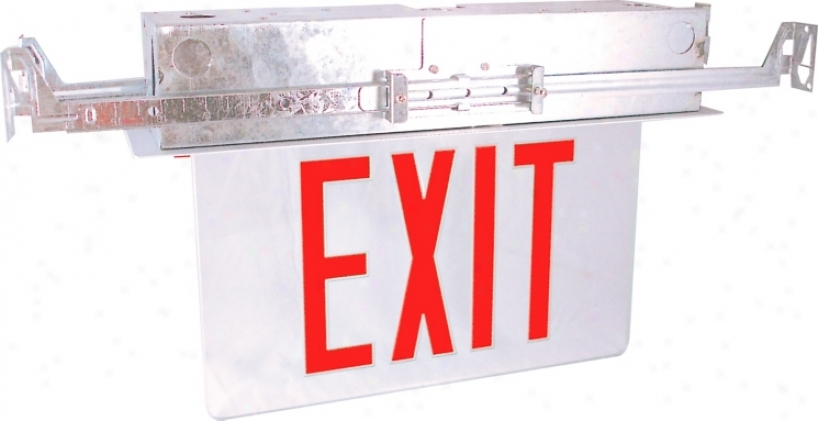 Recessed Led Red Exit Sign (49657)