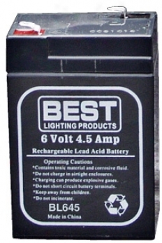 Rechargeable 6 Volt 4.5 Amp-hour Sealed Lead Acid Battery (64616)