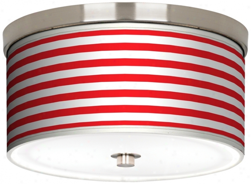 Red Horizontal Stroke  Nidkel 10 1/4" Wide Ceiling Light (j9214-k1621)