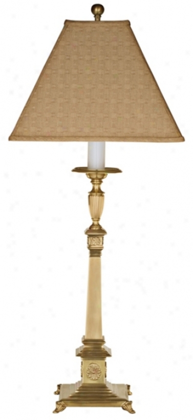 Regency Square Columh Brass Table Lamp (f3216)