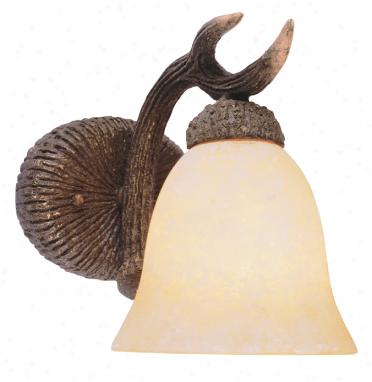 Replica Deer Antler 11" High  Wall Sconce (67937)