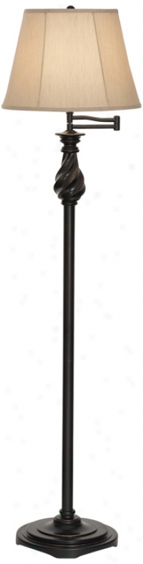 Recovery Bronze Swing Arm Floor Lamp (n1061)