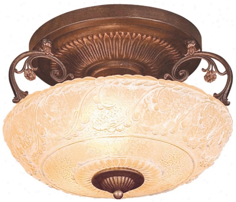 Restoratino Collection 15" Wide Ceiling Whitish Fixture (k4127)