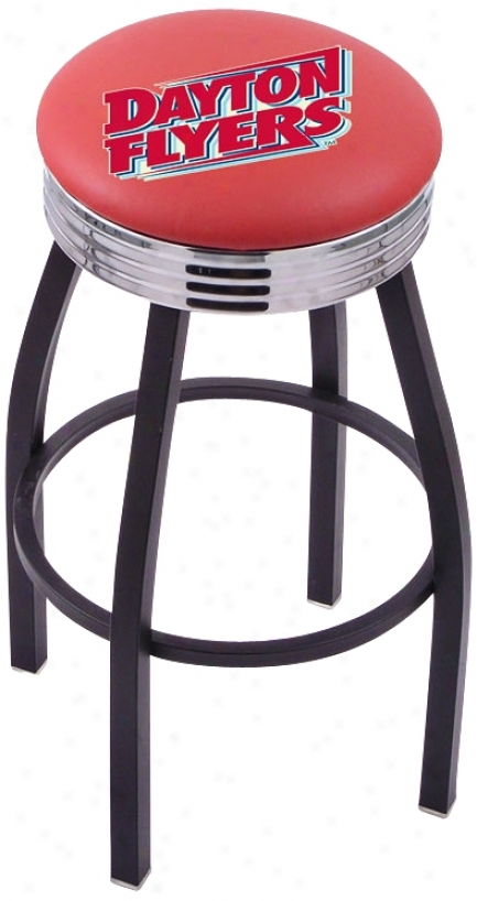 Retro University Of Dayton Red Bar Stool (t9014)