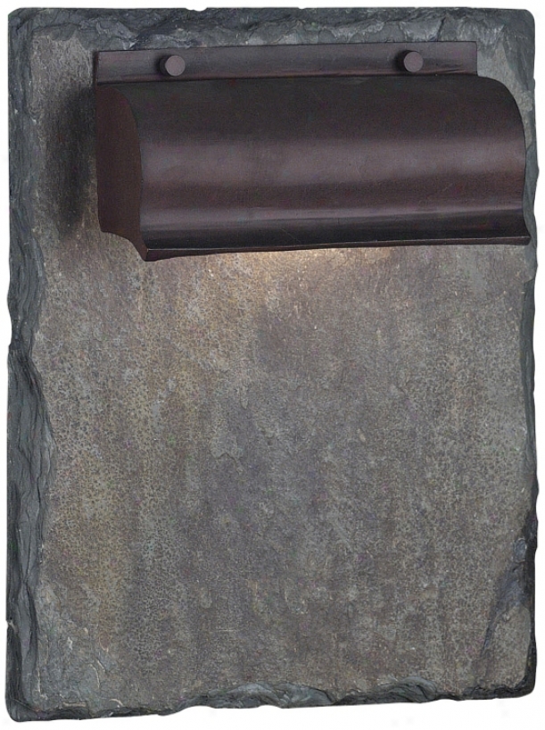 RetronN atural Slate And Copper 13" Strong-flavored Exterior Wall Light (j7572)