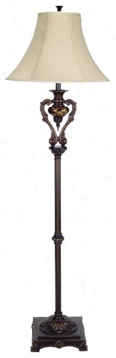 Reverse Painted Font Floor Lamp (37510)