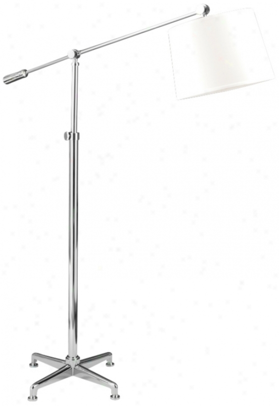 Rincon Industrial Stye Polished Nickel  Floor Lamp (u9473)