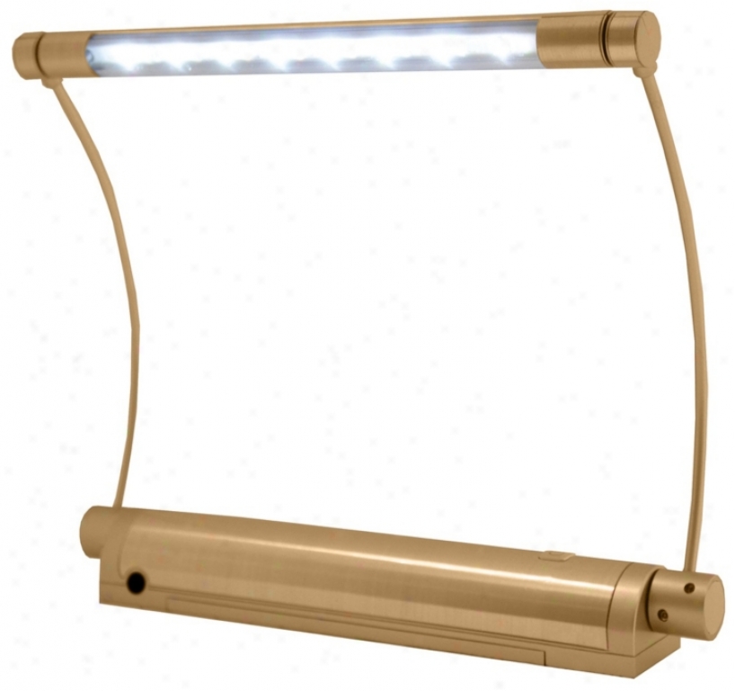 Rite Lite Gold 9" Wide 8 Led Picture Light With Remote (w6901)