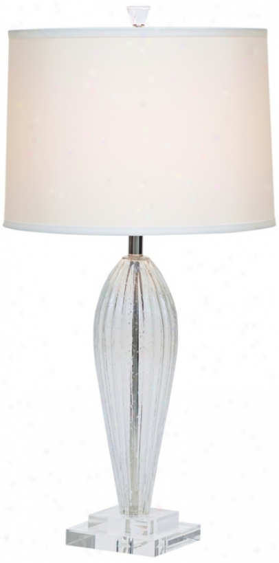 Romano Off-white Shade Had-blown Glass Table Lamp (x0512)