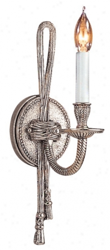 Rope And Tassel 15" High Peqter Wall Sconce (92421)