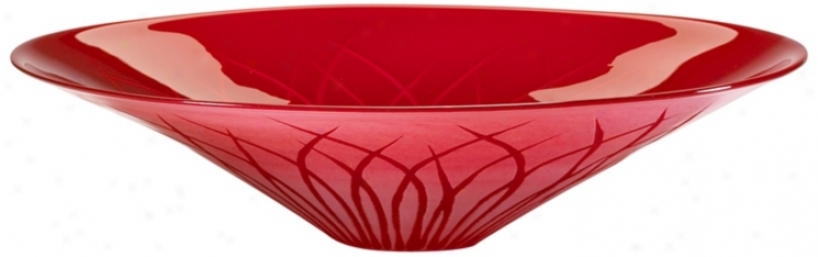 Rouge Red Glass Serving Bowl (r080)