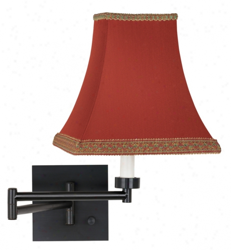 Rust Dimmable Espresso Brown Finish Plug-in Swing Arm Lamp (79412-24861)