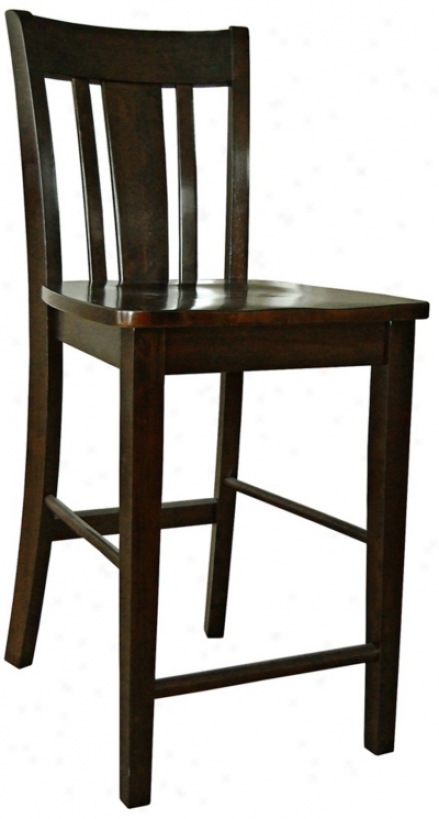 San Remo Java Wood 24" High Counter Stool (u4254)