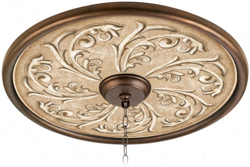 Sarah Ann 24" Wide Bronze Finish Ceiling Medallion (02777-v0671)