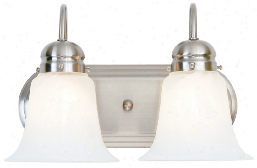 Stain Nickel 14" Wide Batnroom Light Fixture (61597-87743)