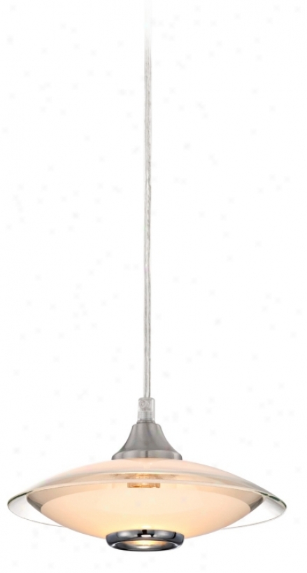 Satin Nickel And Glass Mini Pendant Chandelier (r0762)