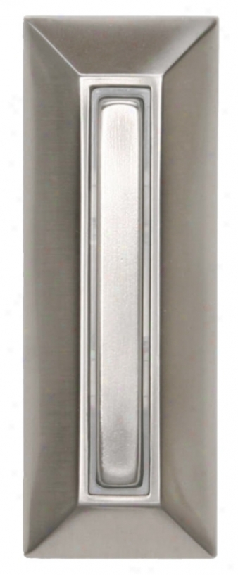 Satin Nickel Rectangular Lignted Doorbell Button (k6259)