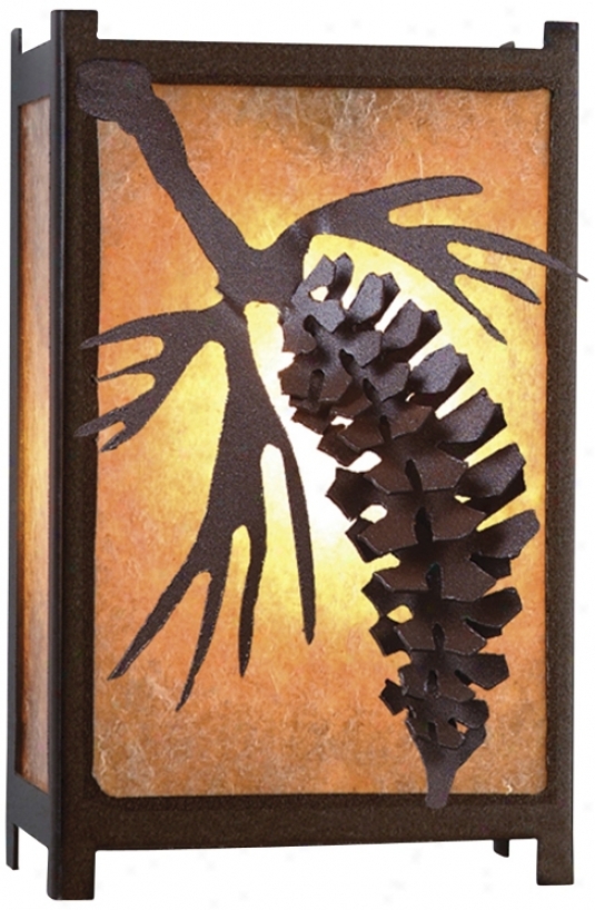 Savern Seriiws Pinecone 8" High Wall Sconce (j0444)