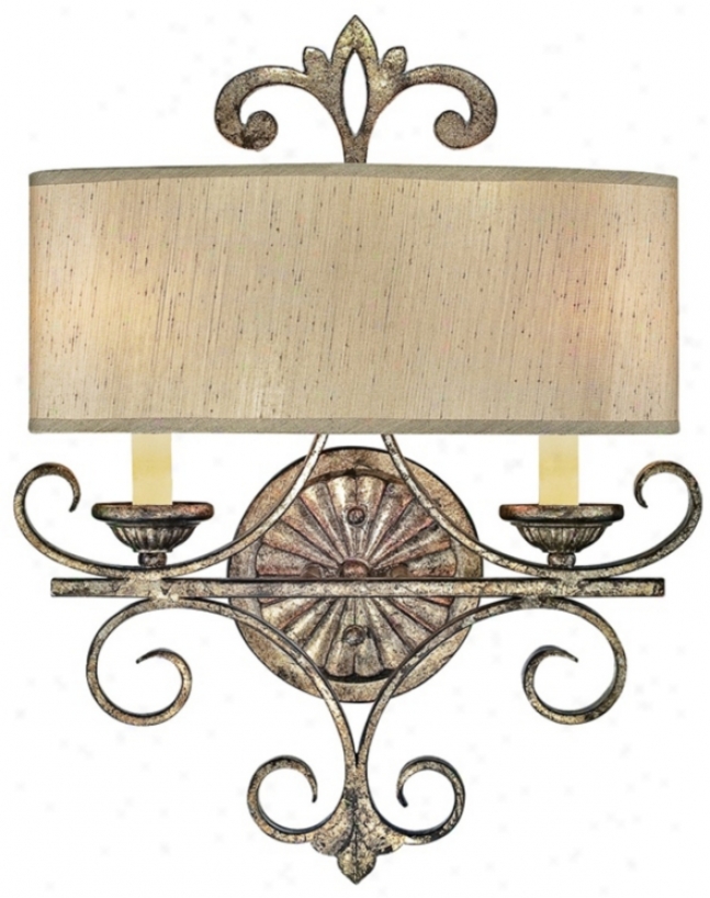 Savonia Silver 2-light 18 1/2" High Savoy House Sconce (u9285)