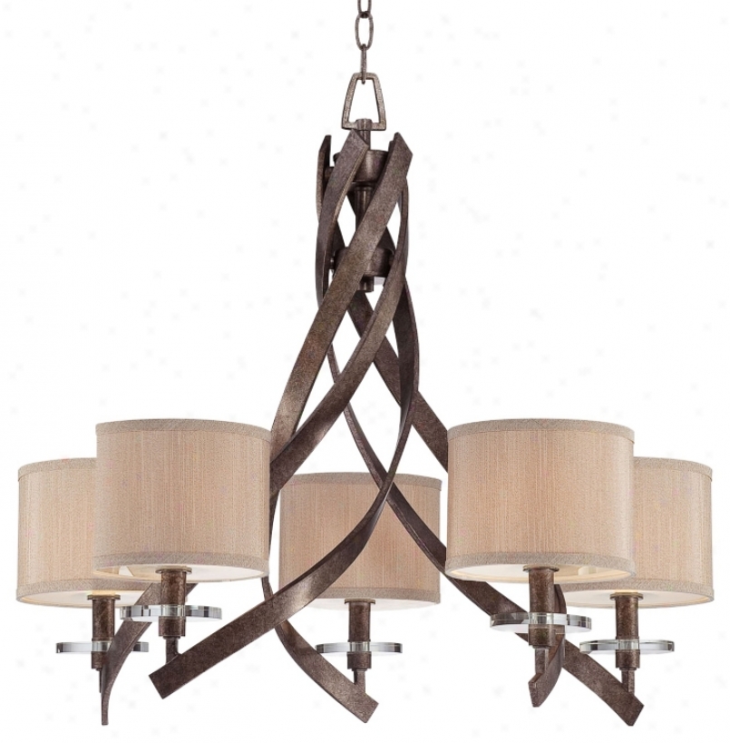 Savoy Houqe Luzon 5-light An5uque Nickel Chandelier (u2262)