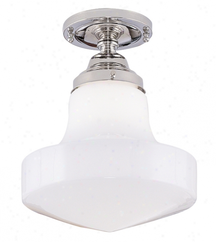 Schoolhouse Upstart Glass 10" Wide Ceiling Light (83841)