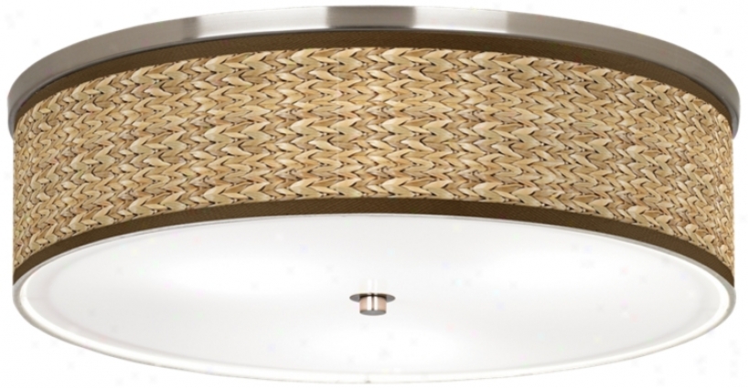 Seagrass Giclee Nickel 20 1/4" Wide Ceiling Light (j9213-n0589)