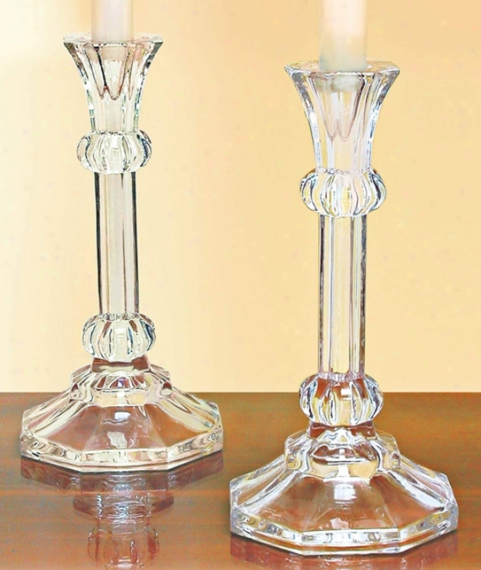 Set Of Two Empress 7 1/2" Candlestick (g5383)