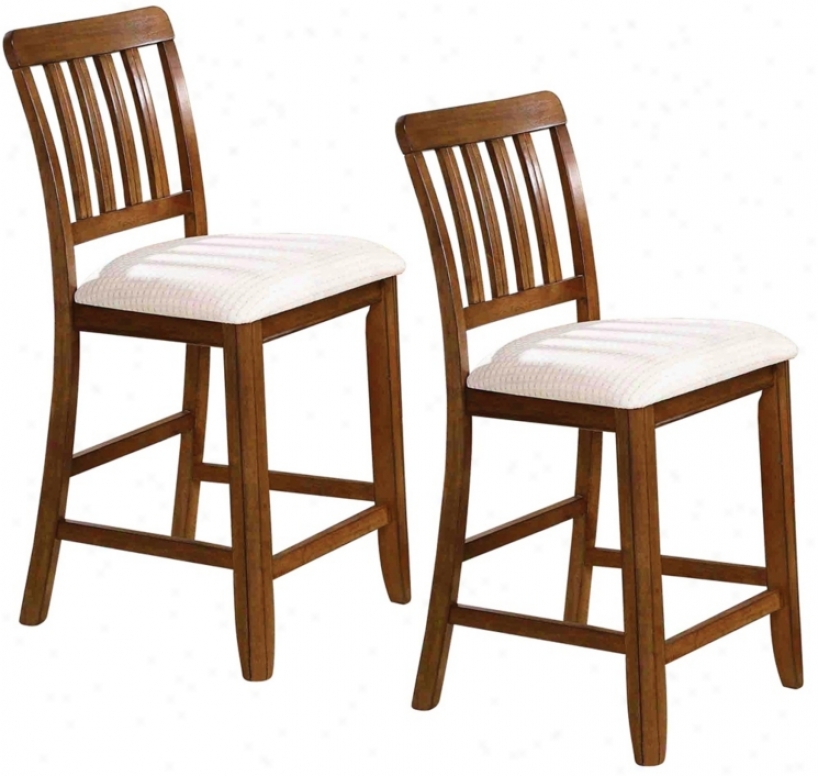 Set Of Two Jordonia Collection Counter Height Dining Chairs (p3892)