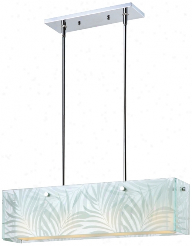 Silhouette Palms Chrome Glass 28 1/2" Wide Pendannt Light (u8719)