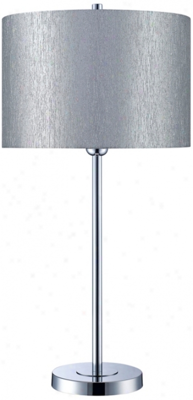 Silvain Chrome With Silver Shade Table Lamp (u8371)