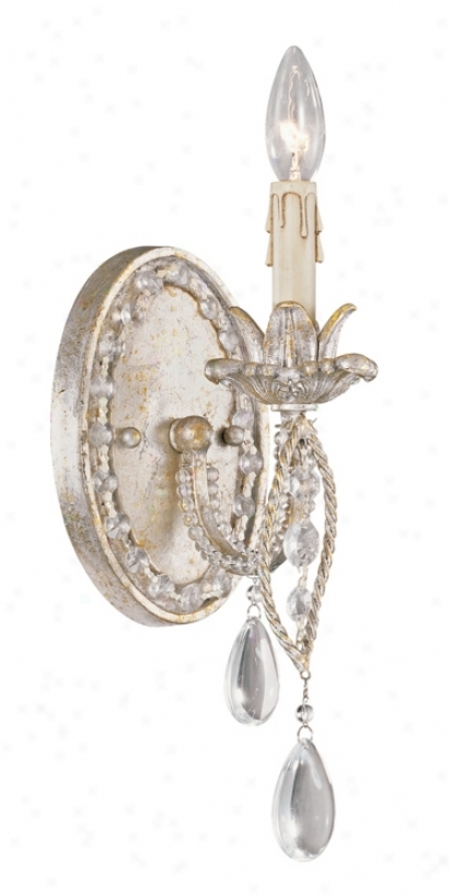 Silvery And Gold Collection 11&quoot; High Wall Sconce (09738)