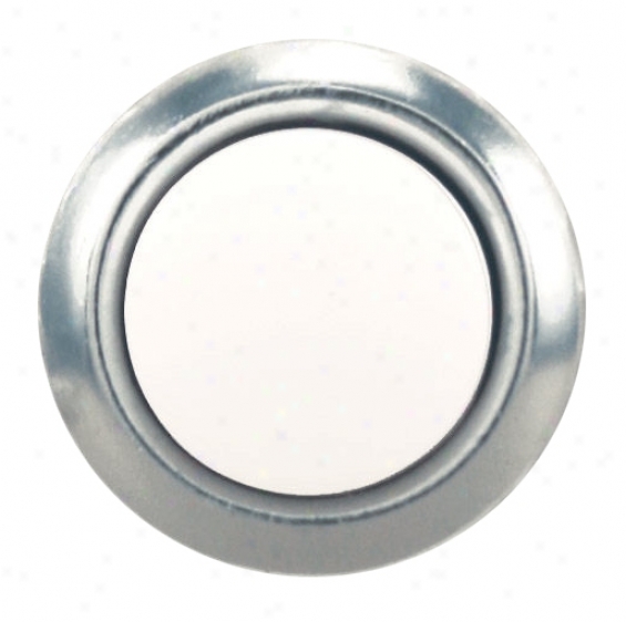 Silver And Pearl End Round Doorbell Button Insert (k6331)