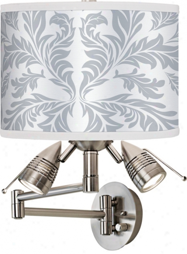 Silver Baroque Giclee Plug-in Scope Arm Wall Light (80379-95096)