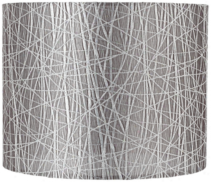 Silver Lines Lamp Shade 14x14x11 (spider) (x0910)