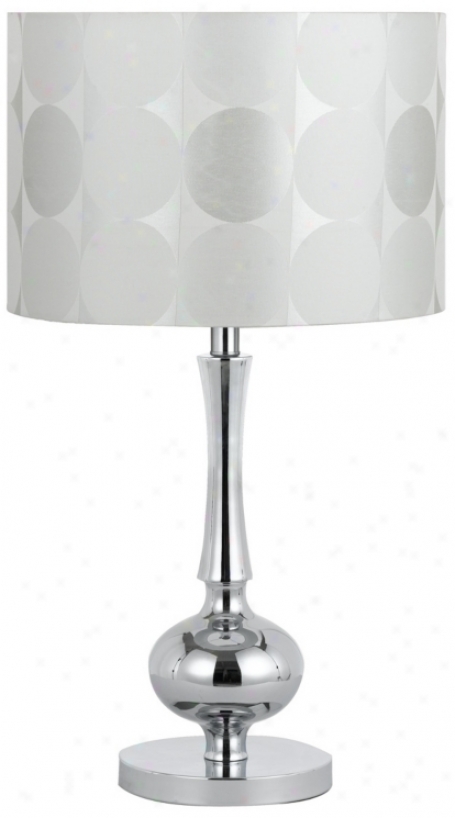 Silver Polka Dots  Metwl Table Lamp (n4586)