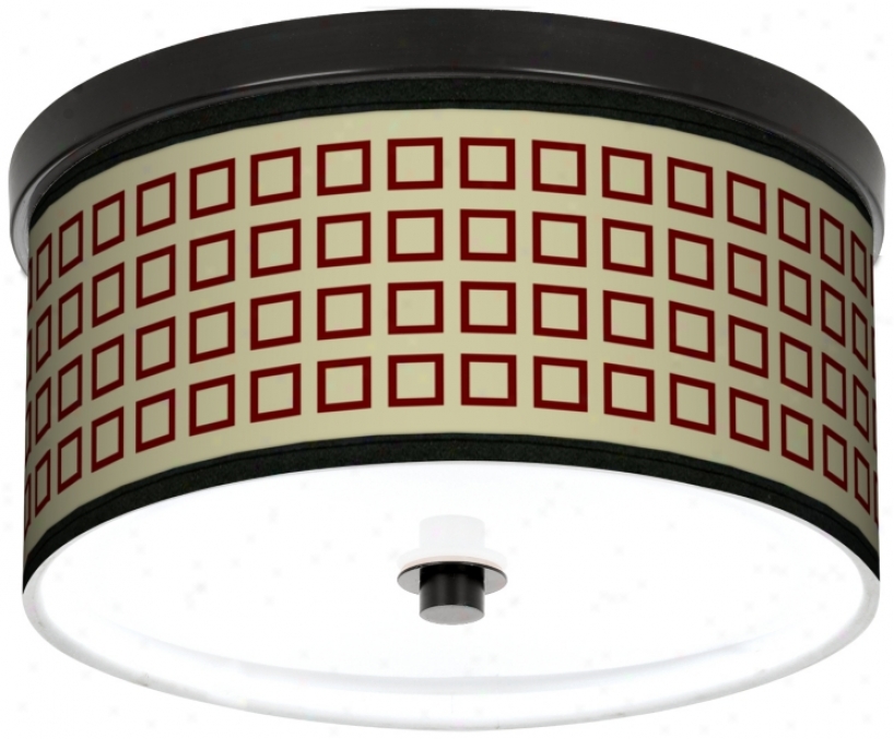 Simply Squares 10 1/4" Wide Cfl Bronze Ceiling Light (k2833-k8642)