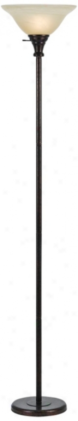 Skyler Rust Torchiere Floor Lamp (w1868)