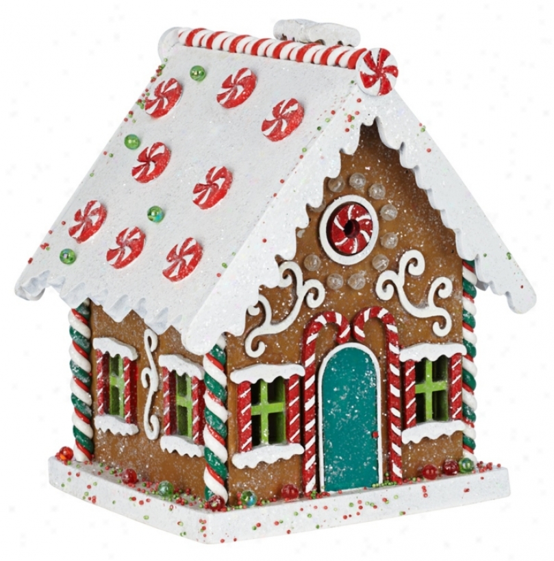 Small Gingerbread House Seasonl Decoration (w2165)