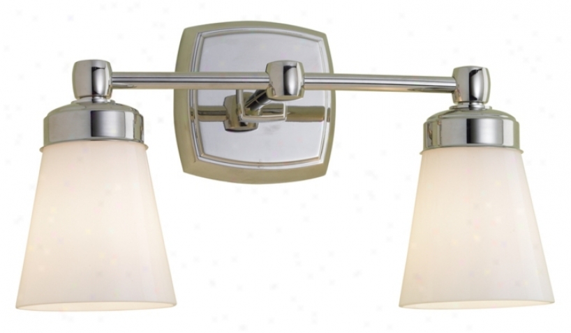 Soft Square 15 3/4" Wide Chrome Double Light Fixture (87874)